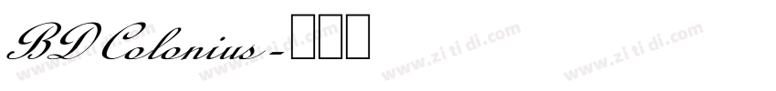 BD Colonius字体转换